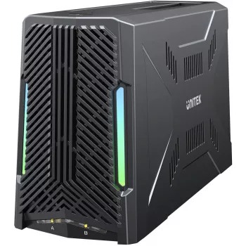 UNITEK Docking Station su 1x M.2 NVMe ir 1x SATA disku, USB-C 10 Gbps, neprisijungus klonavimas, S1234B01-EU