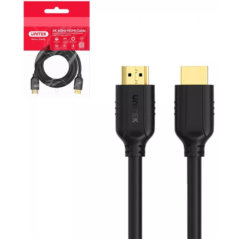 UNITEK HDMI 2.0 laidas 0,3 m 4K 60Hz HDR ARC