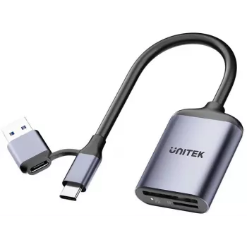 UNITEK SD4.0 / Micro SD4.0 kortelių skaitytuvas 2in1 USB 3.0 Type-A juodas