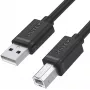 UNITEK USB 2.0 Type-A vyriškas į Type-B vyriškas laidas 2m juodas