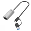 UNITEK USB-A/C 3.1 Gen 1 į RJ45 2.5 Gigabit Ethernet adapteris U1313C