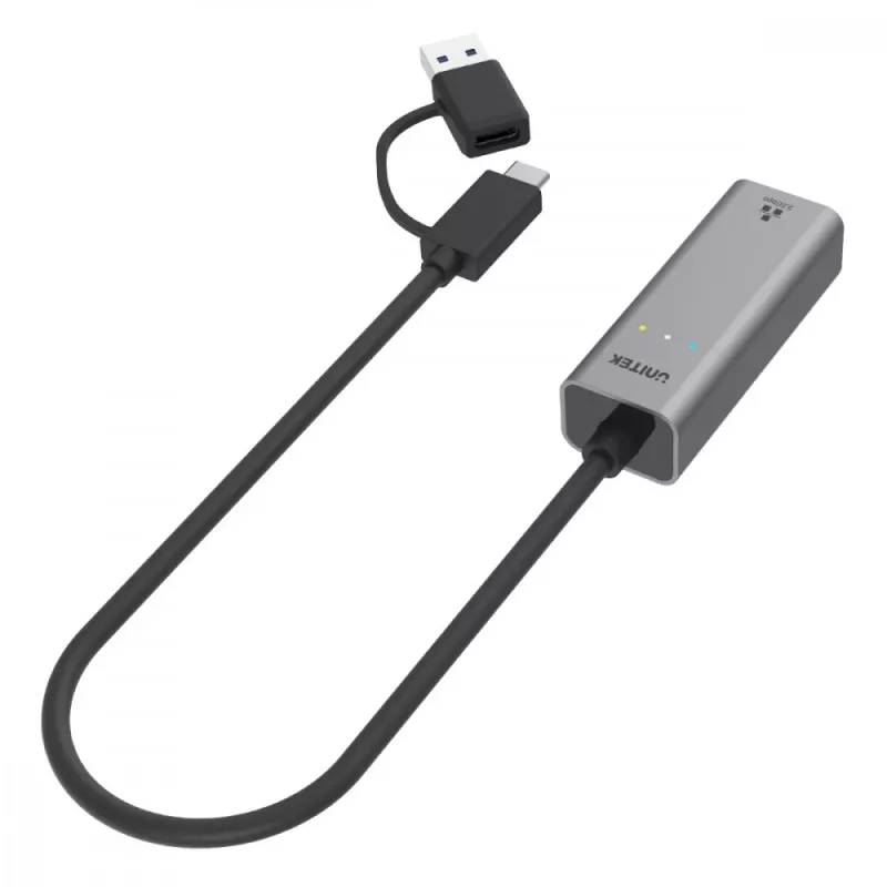 UNITEK USB-A/C 3.1 Gen 1 į RJ45 2.5 Gigabit Ethernet adapteris U1313C