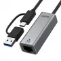 UNITEK USB-A/C 3.1 Gen 1 į RJ45 2.5 Gigabit Ethernet adapteris U1313C