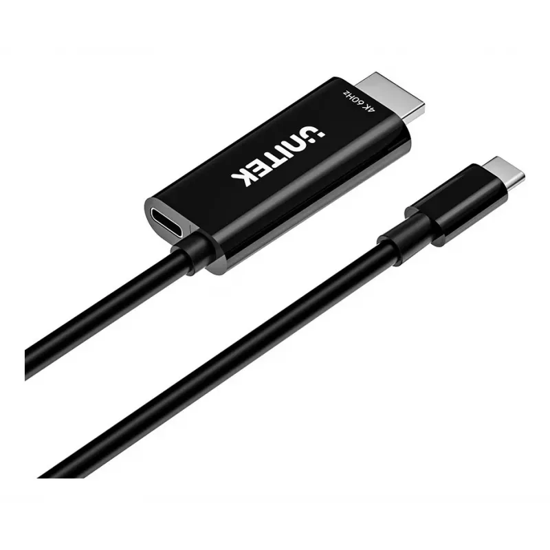 UNITEK USB-C į HDMI 4K@60Hz laidas su USB-C PD 100W