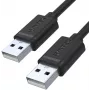UNITEK Y-C442GBK USB 2.0 Type-A vyriškas į Type-A vyrišką laidas, 1,5 m, juodas