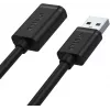 UNITEK Y-C449GBK USB 2.0 ilginamasis laidas, Type-A kištukas į lizdą, 1,5 m, juodas