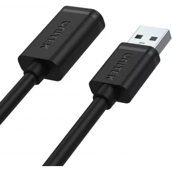 UNITEK Y-C449GBK USB 2.0 ilginamasis laidas, Type-A kištukas į lizdą, 1,5 m, juodas