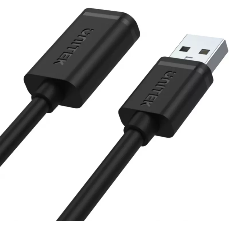 UNITEK Y-C449GBK USB 2.0 ilginamasis laidas, Type-A kištukas į lizdą, 1,5 m, juodas