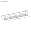 UP UP W-2-31-11CC kabelių valdymo dėklas, 800x140x100, baltas