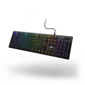 uRage Exodus 910 Low Profile žaidimų klaviatūra QWERTZ DE juoda 00217834