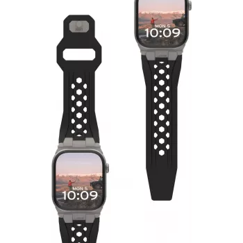 Urban Armor Gear Monarch apyrankė Apple Watch Ultra/42/44/45/46mm - juoda/titano 194158114036