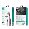 USAMS EP-43 Metal USB-C stereo ausinės su mikrofonu, juodos