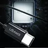 USAMS EP-43 Metal USB-C stereo ausinės su mikrofonu, juodos