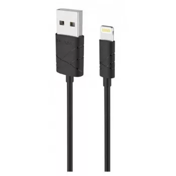 USAMS U-Gee USB į Lightning duomenų ir įkrovimo laidas 1m juodas