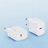USAMS Yi Series T65 20W PD Greitasis Įkroviklis su USB-C į USB-C 60W Laidu, Baltas (OYXLTZ01)