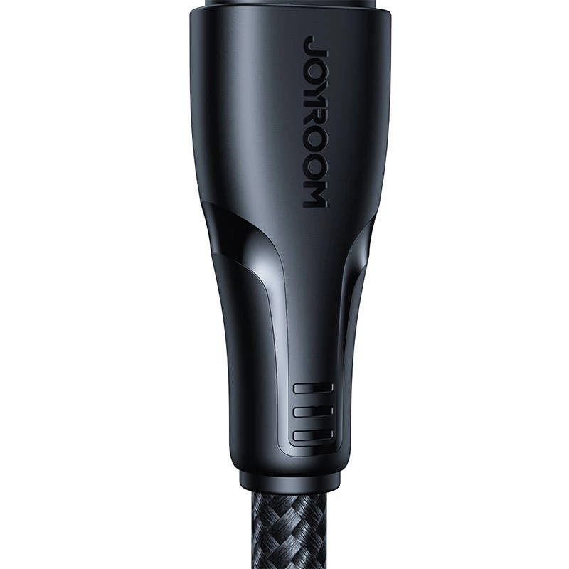 USB įkrovimo ir duomenų laidas, Micro USB-A į USB-A, 0,25 m, juodas, Joyroom S-UM018A11, Surpass serija