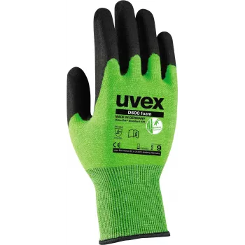 Uvex D500 putų apsauginės pirštinės nuo įpjovimų, 9 dydis (L), pilkos/antracito 6060409