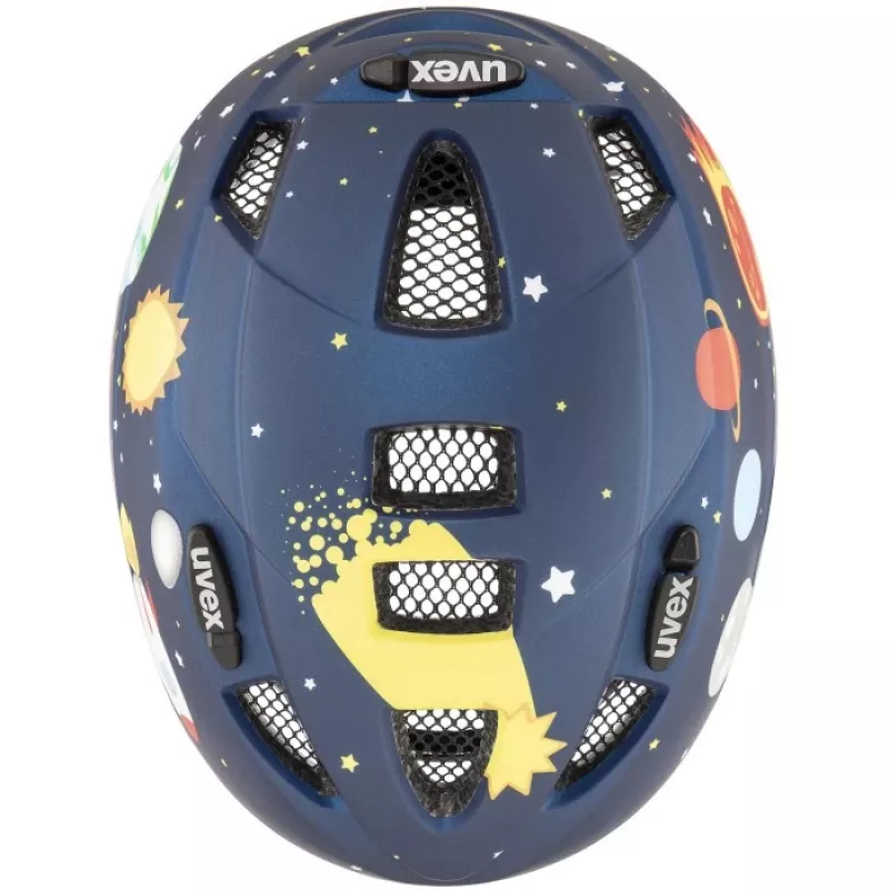 UVEX Kid 2 CC vaikiškas dviračio šalmas tamsiai mėlynas raketinis 46-52 cm