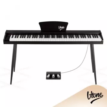 V-TONE BL-130 BK Skaitmeninis pianinas su 88 klavišais, svertiniais klavišais, 16 balsų, 128 balsų polifonija, 3 pedalais ir 2x25W garsiakalbiais - juodas