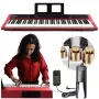 V-TONE BL-190 88 klavišų nešiojamas skaitmeninis pianinas su svertiniu plaktukiniu mechanizmu, juodas