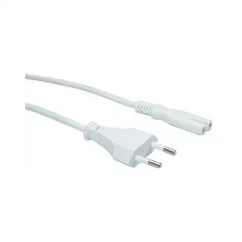 VALUE AC maitinimo laidas – Europlug į IEC 60320 C7, 1 m, baltas