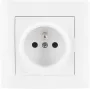 VCX WESA LC 13 Vienvietis kištukinis lizdas su įžeminimu, E tipas, 16A 250V, baltas