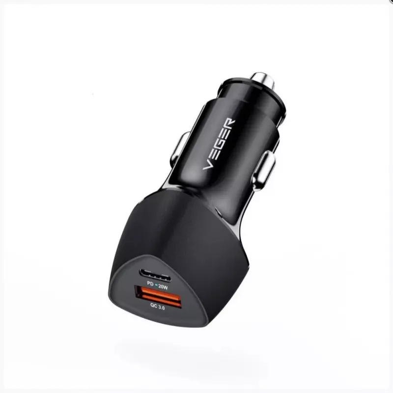 Veger CC50 Rigorous PD38W (1A1C) automobilinis įkroviklis juodas