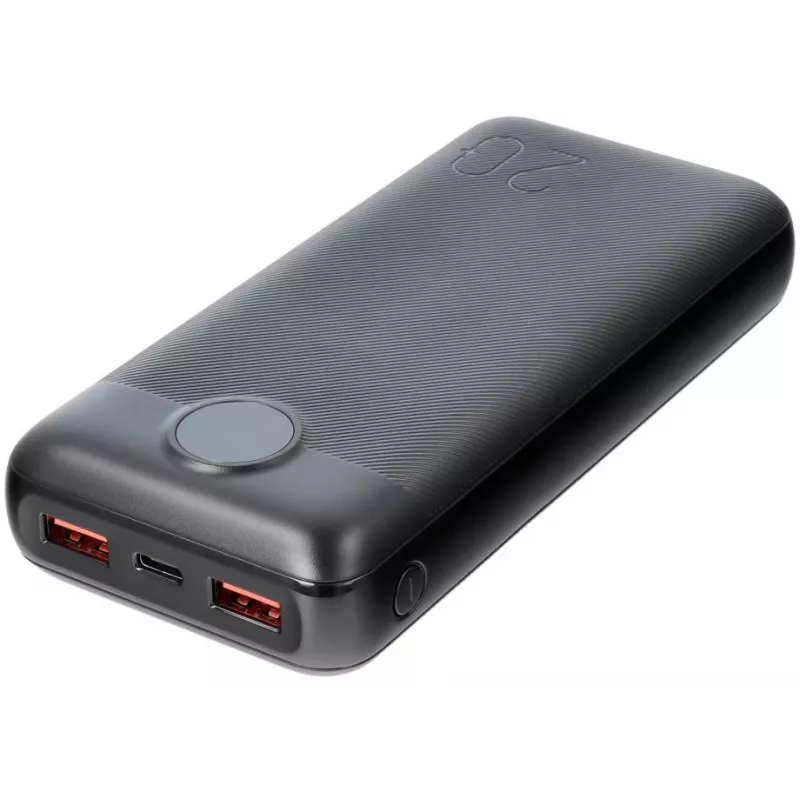 VEGER išorinė baterija 20000 mAh 20W PD QC 3.0 2x USB-A USB-C juoda