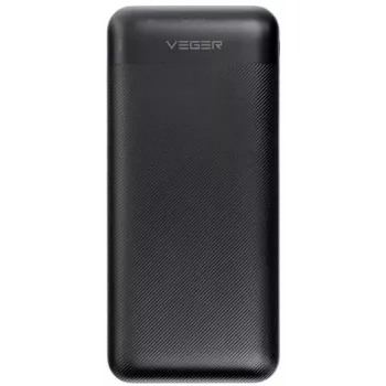 VEGER išorinė baterija 20000 mAh 20W PD QC 3.0 2x USB-A USB-C juoda