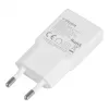 VEGER USB-A + USB-C QC PD 30W sieninis įkroviklis 30W1A1C baltas