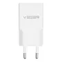 VEGER USB-A + USB-C QC PD 30W sieninis įkroviklis 30W1A1C baltas