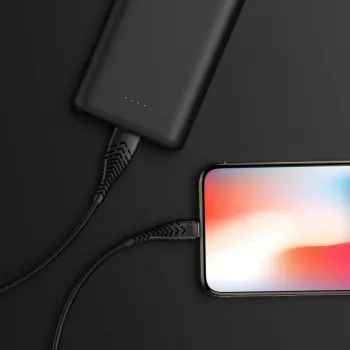 Veger V105 USB-A į Lightning laidas 1,2 m juodas 2,4A įkrovimui ir sinchronizavimui
