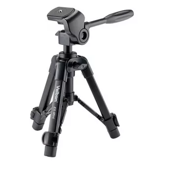 Velbon EX Series EX-mini trikojis su 2 krypčių panoramine ir pakreipimo galvute, juodas
