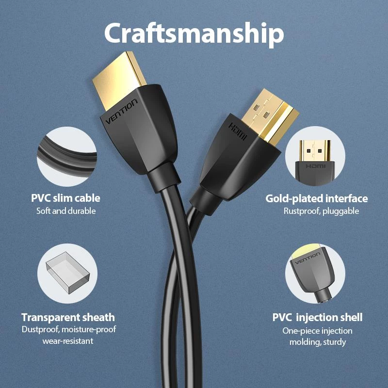 VENTION AAIBH HDMI laidas 2m juodas