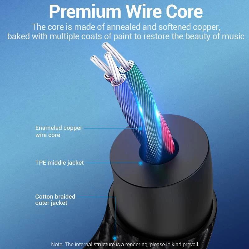VENTION BGKHF USB-C į 3,5 mm garso adapterio kabelis 1 m juodas