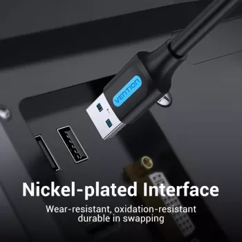 VENTION CONBI USB 3.0 laidas, kištukas-kištukas, 3 m, juodas