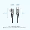 VENTION TRAHF USB-C į USB-C laidas 1m pilkas 10Gbps 100W PD 4K vaizdas