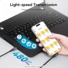 VENTION TRAHF USB-C į USB-C laidas 1m pilkas 10Gbps 100W PD 4K vaizdas