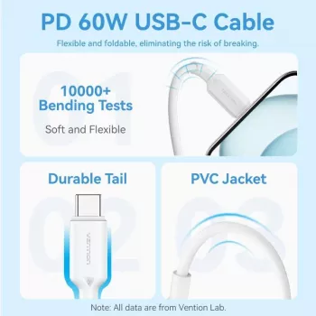 VENTION TZ-FEPW0-EU-01 20W USB-C sieninis įkroviklis mobiliesiems