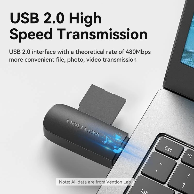 VENTION USB 2.0 atminties kortelių skaitytuvas CLEB0