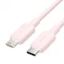 VENTION USB-C į Lightning laidas 1m rožinis LAKPF - 20W PD greitas įkrovimas ir 480Mbps duomenų sinchronizavimas