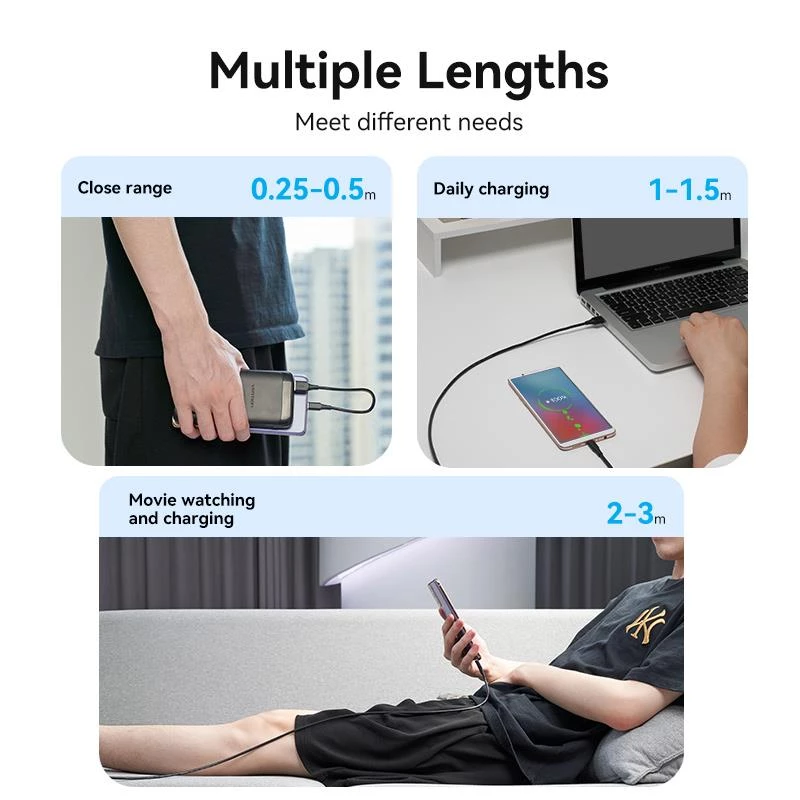VENTION USB-C į USB 2.0 laidas 2m Juodas CTHBH