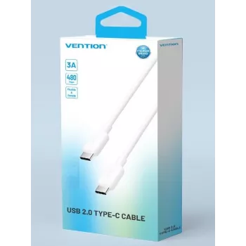 VENTION USB-C į USB-C laidas 1m baltas TRCWF