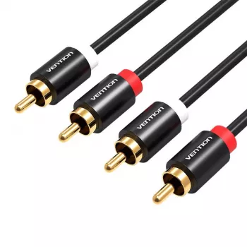 Vention VAB-R06-B200 2m 2xRCA Kištukas į 2xRCA Kištukas Garso Laidas (Juoda)