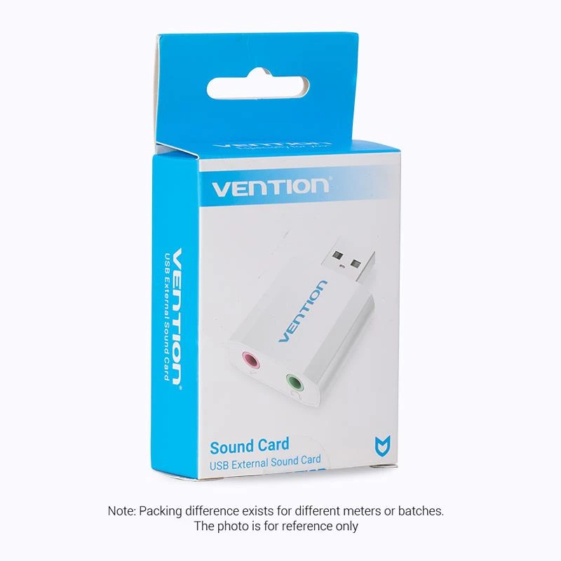 VENTION VAB-S13 USB 2.0 garso plokštė su 2 prievadų šakotuvu