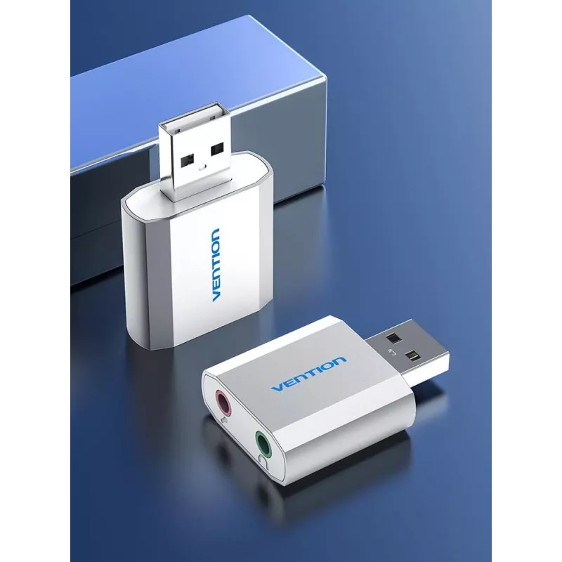 VENTION VAB-S13 USB 2.0 garso plokštė su 2 prievadų šakotuvu