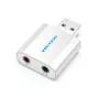 VENTION VAB-S13 USB 2.0 garso plokštė su 2 prievadų šakotuvu