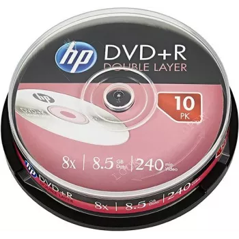 Verbatim DVD+R DL HP 8.5GB 8x dviejų sluoksnių įrašomas diskas 10 vnt. pakuotėje dėžutėje
