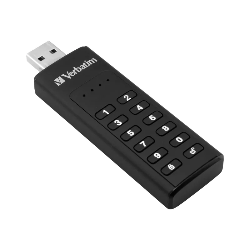 Verbatim Keypad Secure 32GB USB 3.2 Gen 1 Flash Drive with Hardware AES 256-bit Encryption - Black