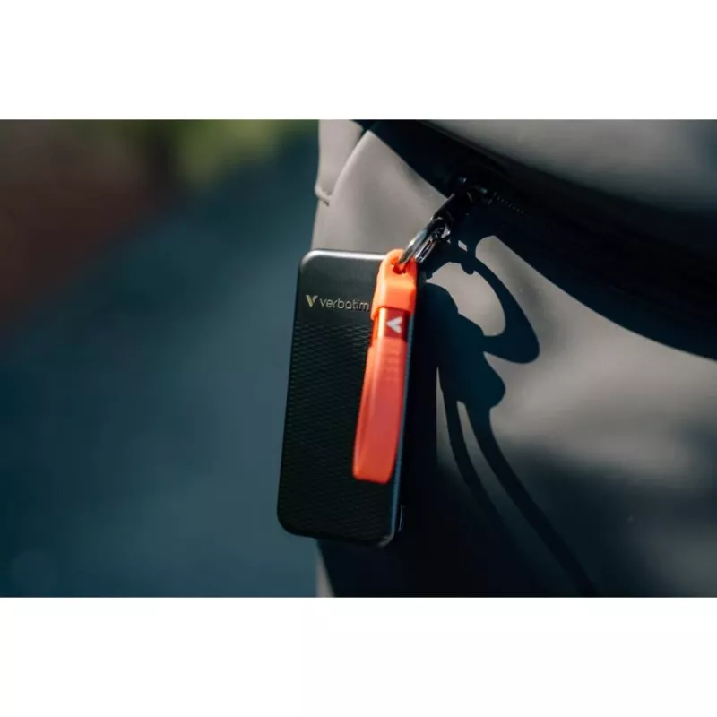 Verbatim Pocket SSD 256GB USB 3.2 Gen 2 Type-C išorinis kietojo būsenos diskas juodas/raudonas (32417)
